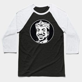 PRINCE AKEEM - Coming to America (Circle Black and White) Baseball T-Shirt